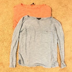 Red long sleeve banana republic with pocket. Small